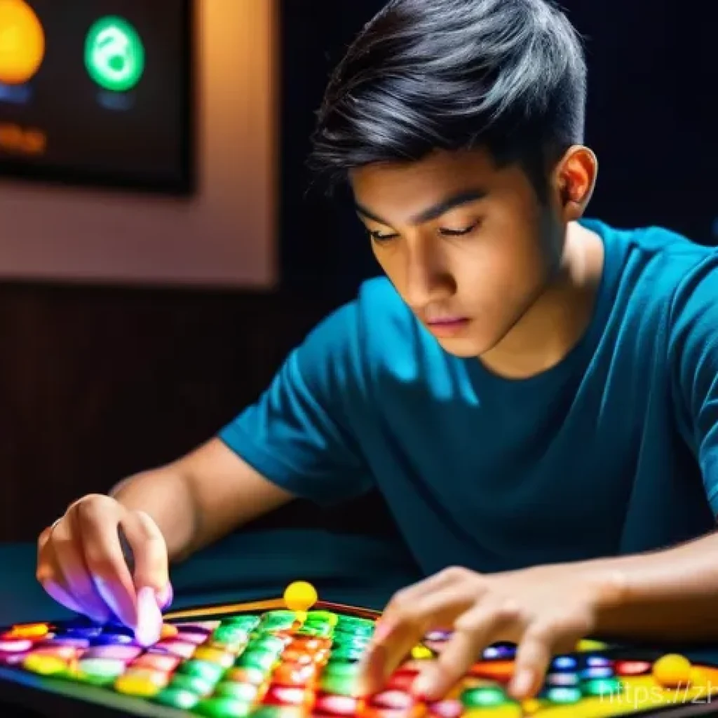 로얄매치 속도 증가 팁 - **Prompt:** A vibrant and dynamic close-up of a young adult player, with a focused and determined ex...