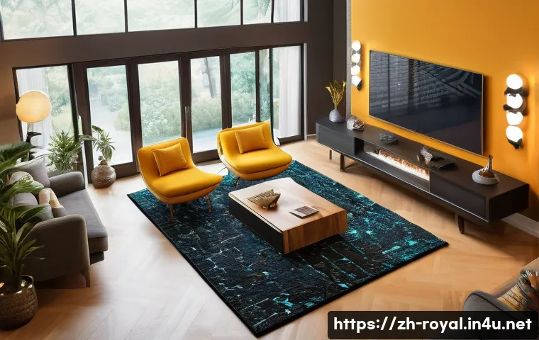 로얄매치 최적화 업데이트 - **Prompt:** A dynamic, top-down view of a beautifully furnished living room in a modern home, mid-ga...