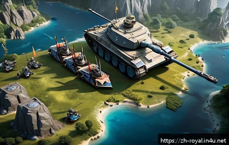 로얄매치 상위권 공략법 - A dynamic battlefield scene in a fantasy strategy game setting, featuring a diverse team of heroes i...