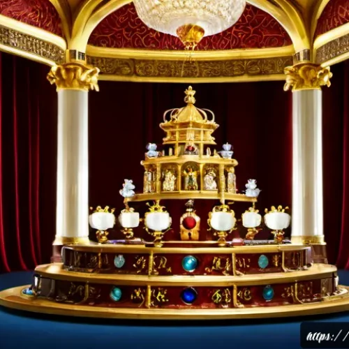 로얄매치 최고 난이도 스테이지 - Photorealistic luxury puzzle game scene inside a grand royal ballroom, an impossibly difficult match...