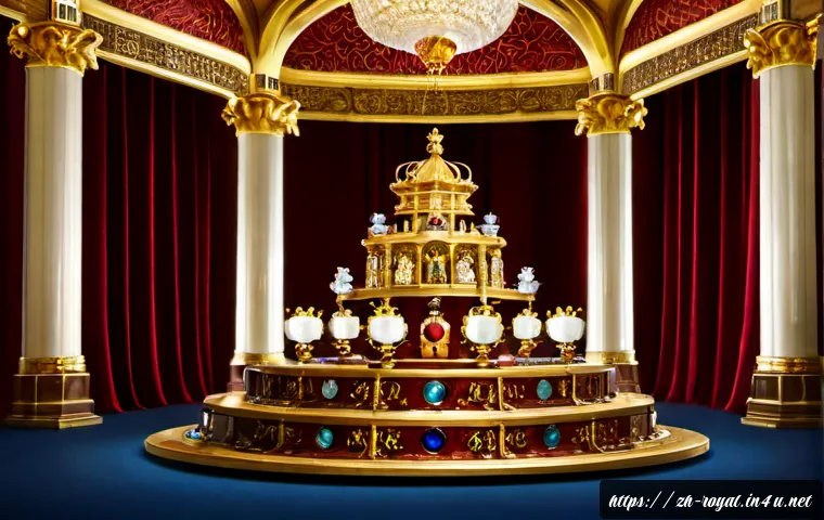 로얄매치 최고 난이도 스테이지 - Photorealistic luxury puzzle game scene inside a grand royal ballroom, an impossibly difficult match...